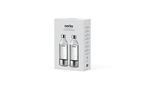 Aarke PET-Flaschen – 2er-Pack, 800ml, Edelstahl-Details