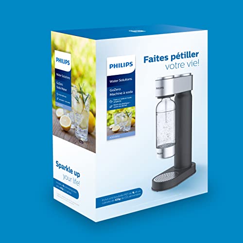 Philips GoZero – Schwarz, 1L Wassersprudler aus Kunststoff