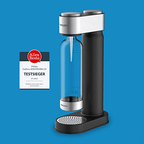 Philips GoZero – Schwarz, 1L Wassersprudler aus Kunststoff