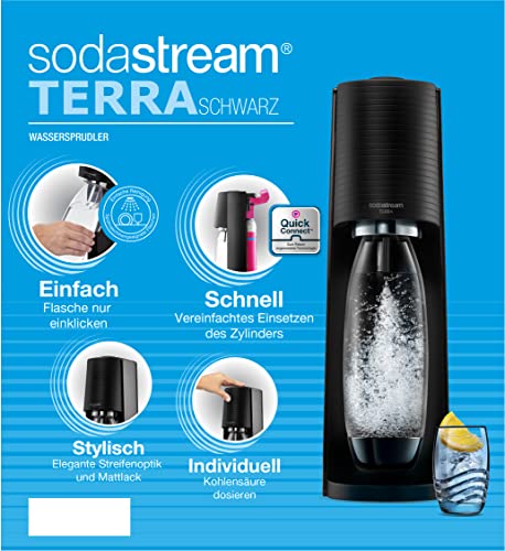 SodaStream Terra Promopack – Schwarz, CO₂ + PET-Flasche