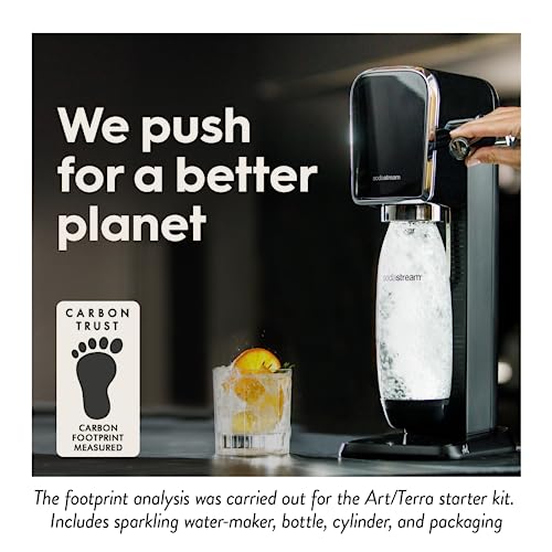 SodaStream Art – Schwarz, CO₂-Zylinder + 1L PET-Flasche