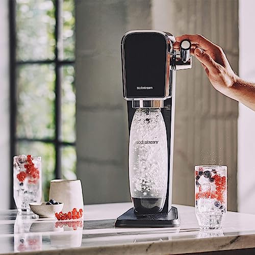 SodaStream Art – Schwarz, CO₂-Zylinder + 1L PET-Flasche